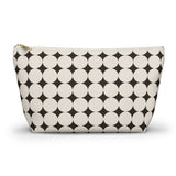 Black Cream Geometric Makeup Bag