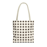Black Cream Geometric Tote Bag