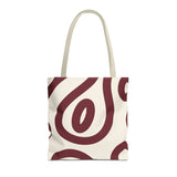 Burgundy Cream Abstract Tote Bag
