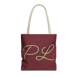 Burgundy Sage Green Monogram Personalized Tote Bag