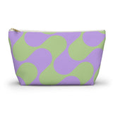 Green Purple Geometric Makeup Bag