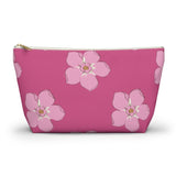 Hot Pink Blossom Floral Makeup Bag