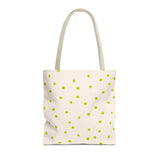 Lime Green Polka Dot Tote Bag