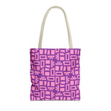 Pink Purple Geometric Print Tote Bag