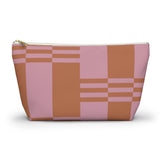 Pink Terracotta Color Block Makeup Bag