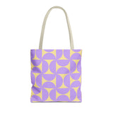 Purple Yellow Geometric Tote Bag