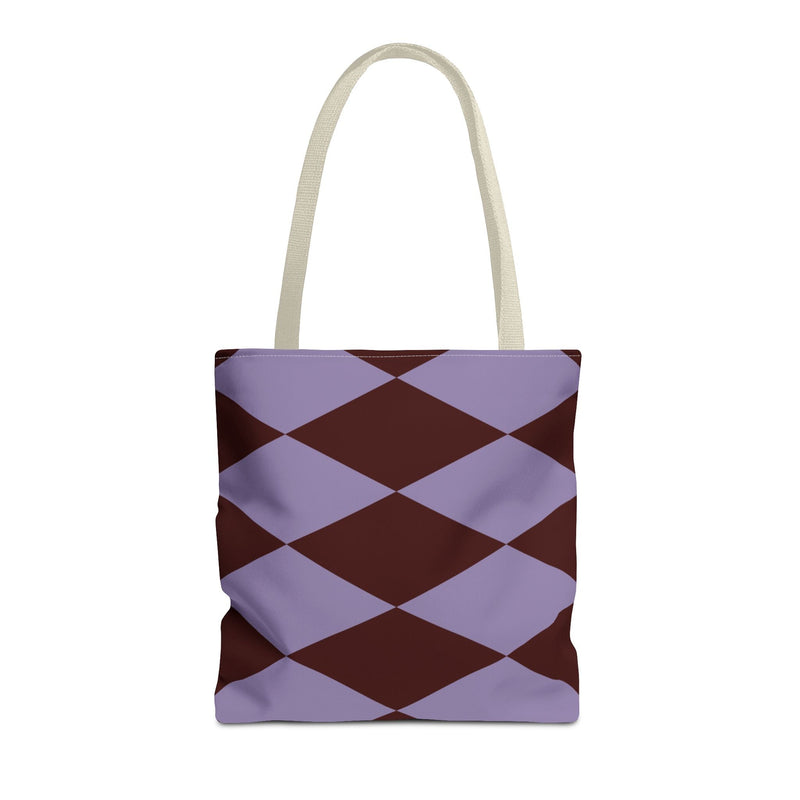 Lilac Burgundy Diamond Tote Bag