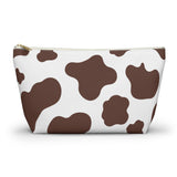 Brown Cow Print Makeup Bag