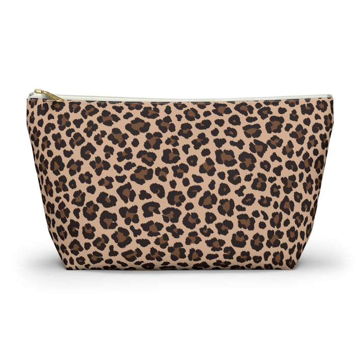Brown Leopard Print Makeup Bag