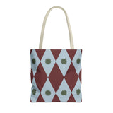 Burgundy Blue Diamond Tote Bag