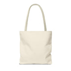 Plain cream back view of the Cream Green Monogram personalized tote bag