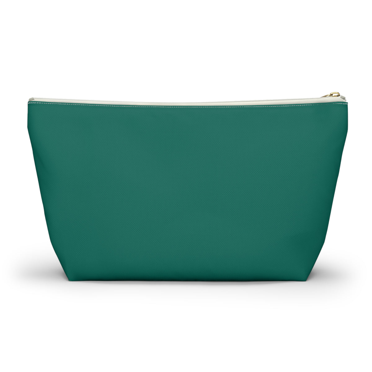 Plain green back of the Green Pink Monogram personalized makeup bag