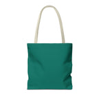 Plain green back view of the Green Pink Monogram personalized tote bag