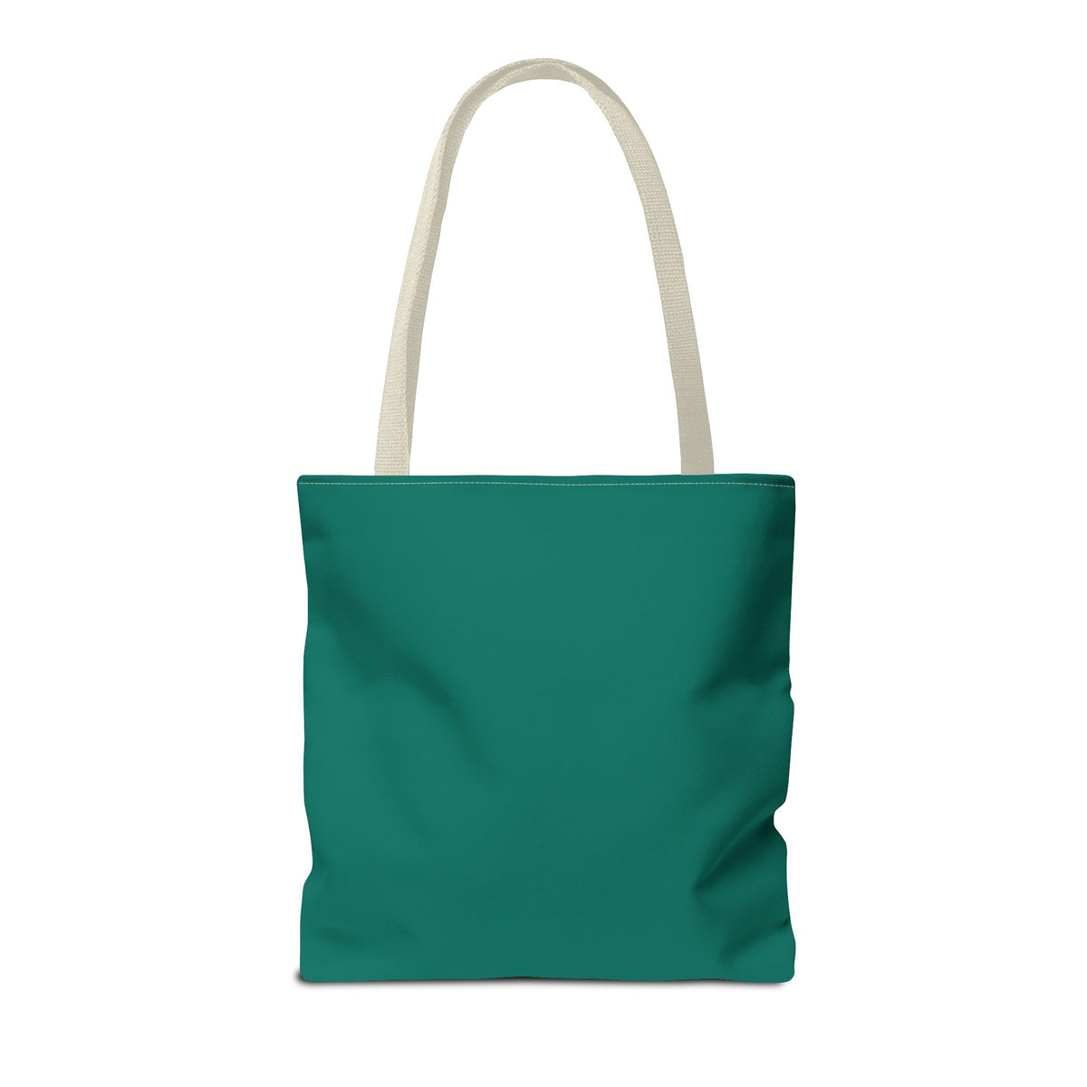 Plain green back view of the Green Pink Monogram personalized tote bag