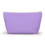 Plain lavender back of the Lavender Green Name personalized makeup bag