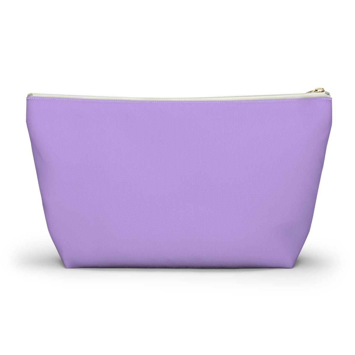 Plain lavender back of the Lavender Green Name personalized makeup bag