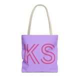 Lavender Pink Monogram Personalized Tote Bag