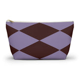 Lilac Burgundy Diamond Makeup Bag