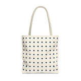 Navy Cream Polka Dot Tote Bag