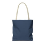 Plain navy back view of the Navy White Monogram personalized tote bag
